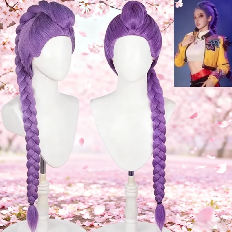 2025 filme kpop crianças meninas peruca cosplay mira rumi zoey caçadores de demônios roxo cabelo longo halloween cosplay adereços em estoque;'[]_) * (( &