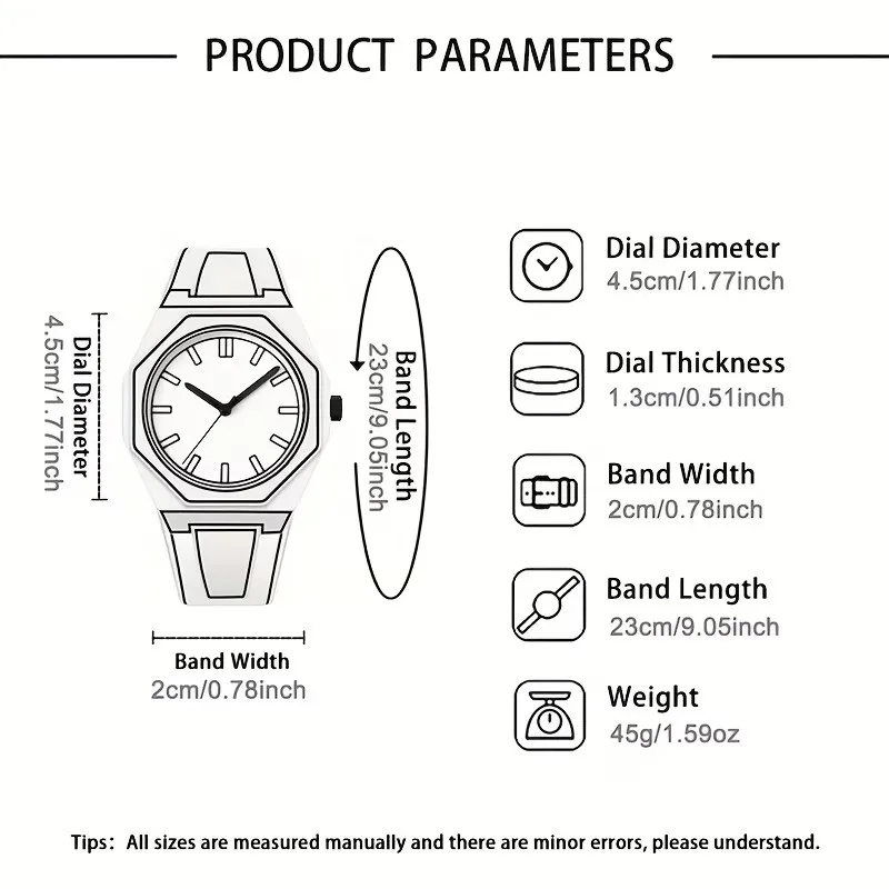 1Pc New Fashion Men's Casual Trendy Quartz Watch Set, Ideal Gift for Valentine's Day, Easter, Ramadan, Birthday, Christmas, for Friends and Family