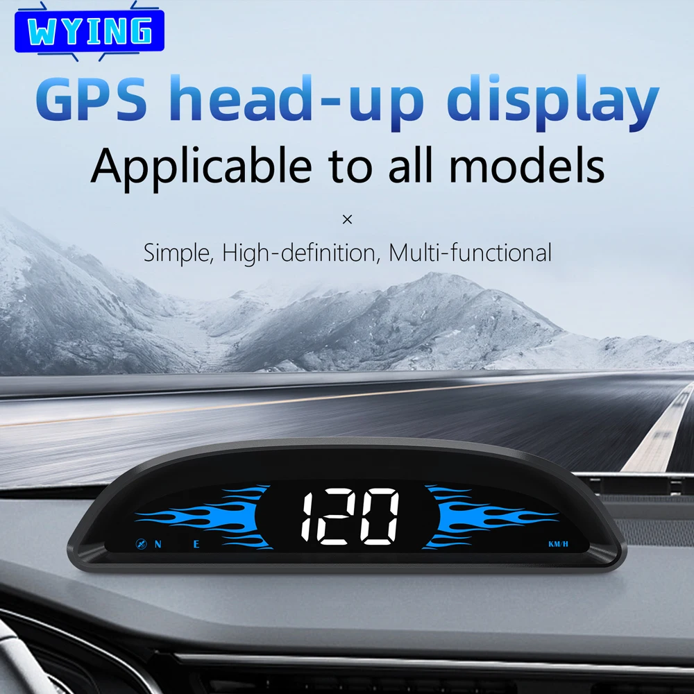 WYING G2 Car HUD GPS Speed Head Up Display Altitude Mileage Smart Gauge Fatigue Driving Warning Device for All Car Model