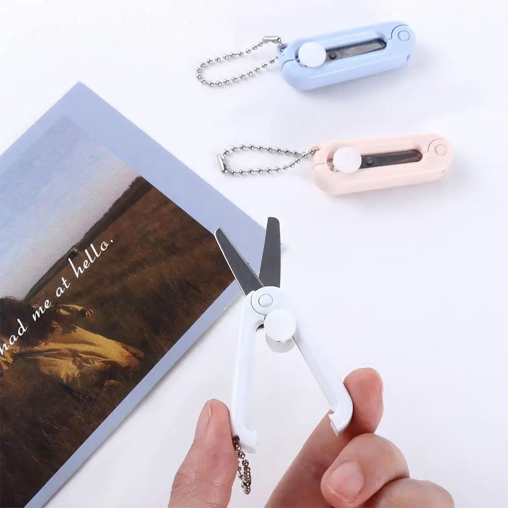 Scissors School Supplies Folding Design Cutting Tools Stationery Scissors Adjustable Stainless Steel Scissors Folding Scissors