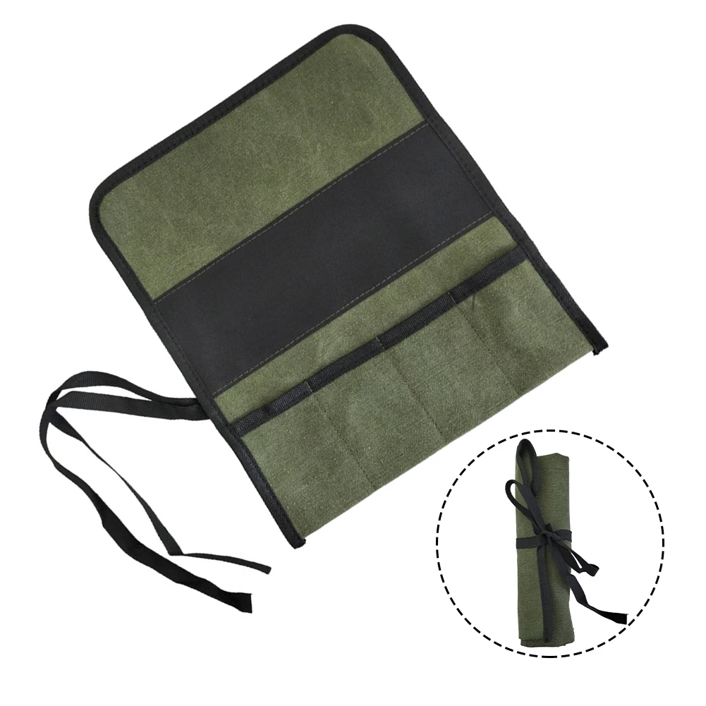 Pockets Design Hanging Tool Storage Bag Convenient Storage Reliable Construction Roll Up Pouch Wrench Organizer Ample Capacity