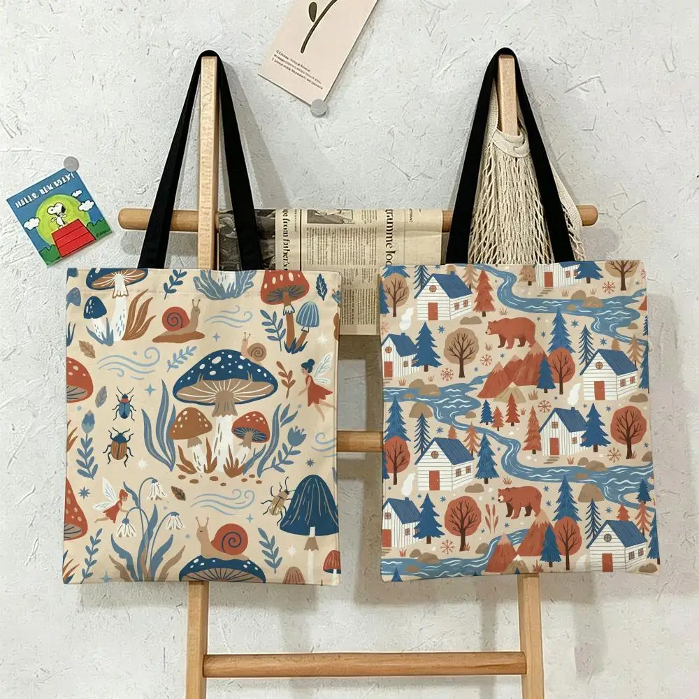 Rustic Kids Nature Wilderness Storage Bags are suitable for school, shopping, travel, work, and grocery shopping