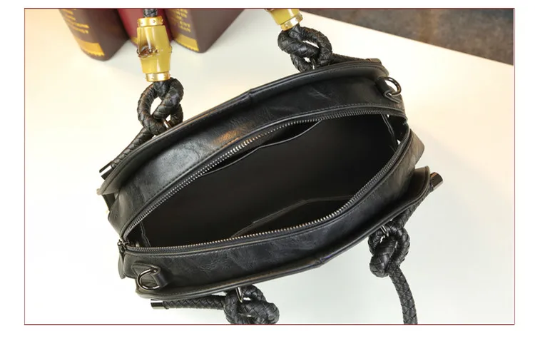 Vintage Leather Women Handbag Fashion Female Flower Embroidery Bag Mother Shoulder Messenger Bag Cowhide Portable Shell Bags