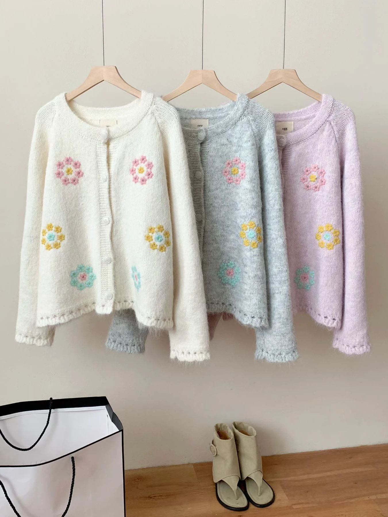 Embroidery Egg - Handgefertigter koreanischer Stil Ei-Muster Stickerei Weicher