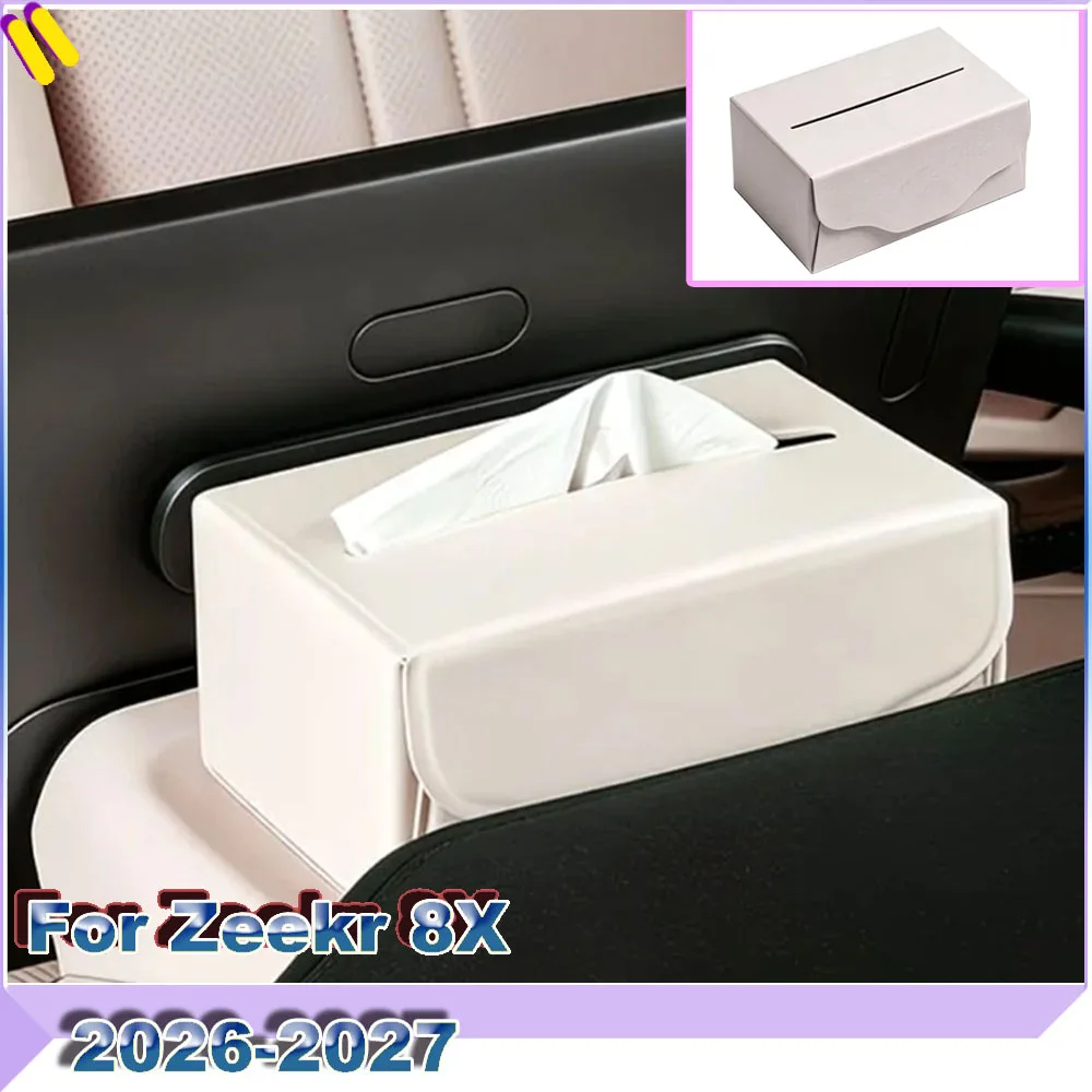 Universal Magnetic Car Tissue Box Holder Behind Screen Tissue Bag Storage Box Auto Interior Organizer For Zeekr 8X 2026-2027