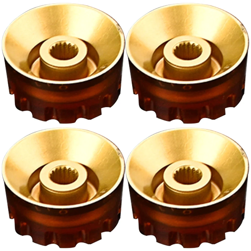 Perillas de volumen de guitarra, duraderas, anticorrosivas, fáciles de instalar, accesorios prácticos, perillas de volumen de guitarra, 4 Uds.