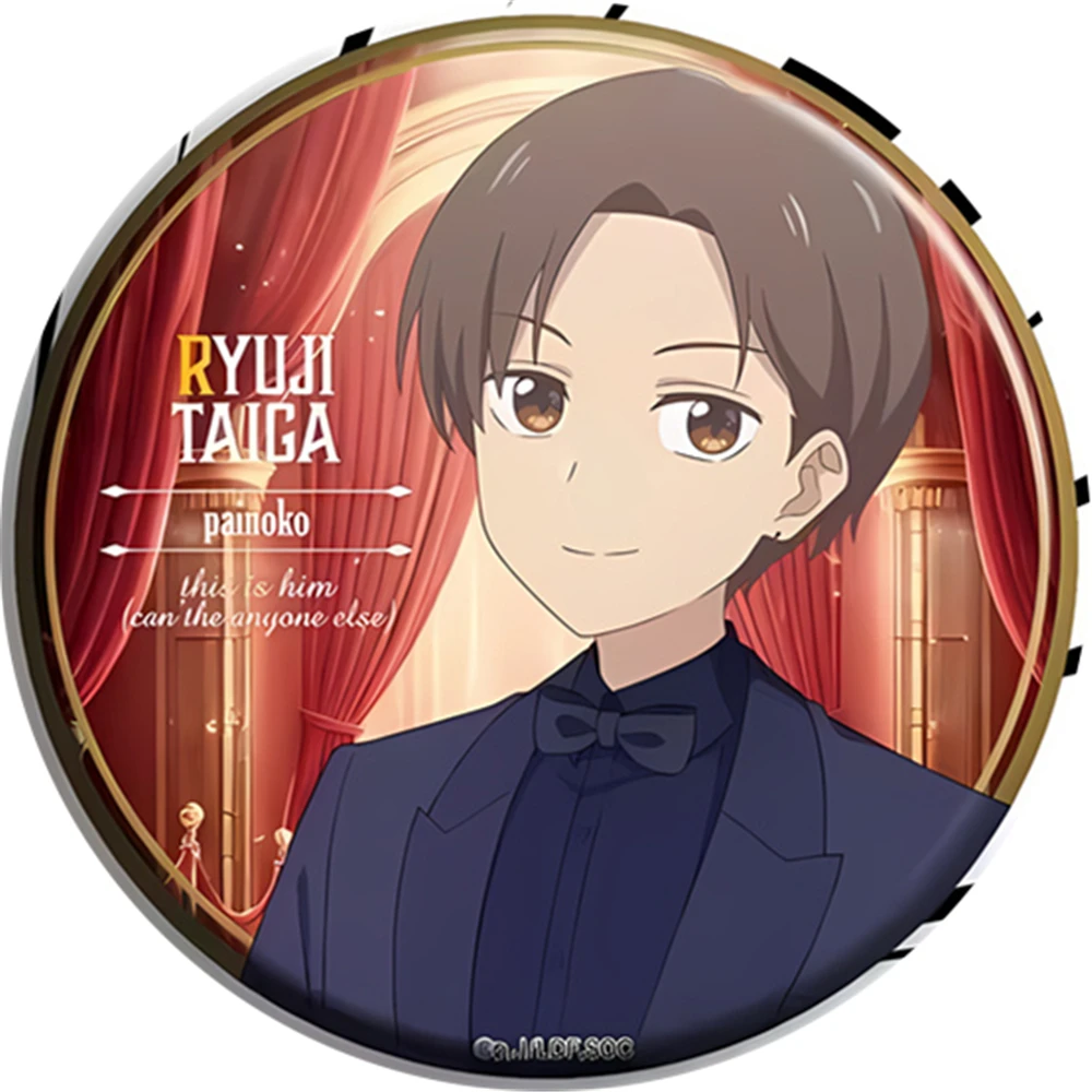 58 مللي متر أنيمي Senpai هو Otokonoko Aoi Saki Hanaoka Makoto تأثيري حلي شارة دبوس SPTE صفيح بروش الدعامة جيلف #3