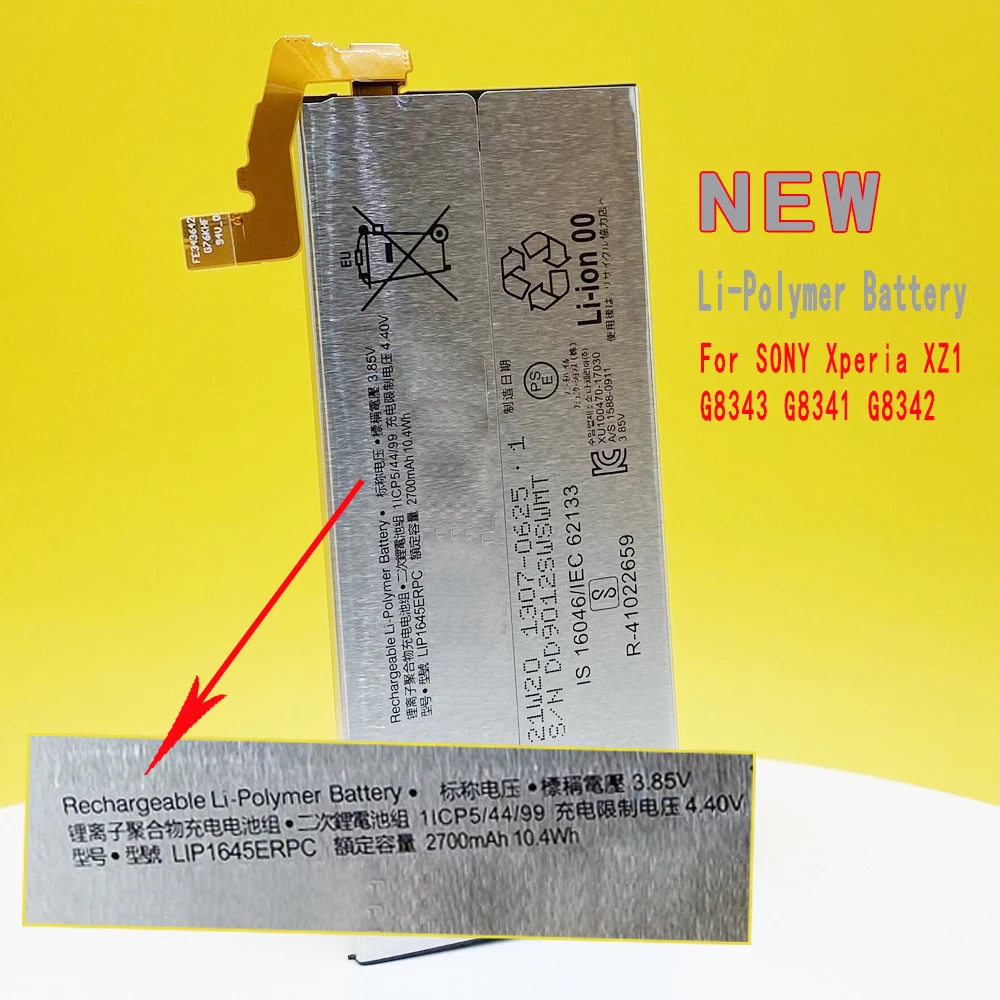 New 2700mAh LIP1645ERPC Battery For SONY Xperia XZ1 G8343 G8341