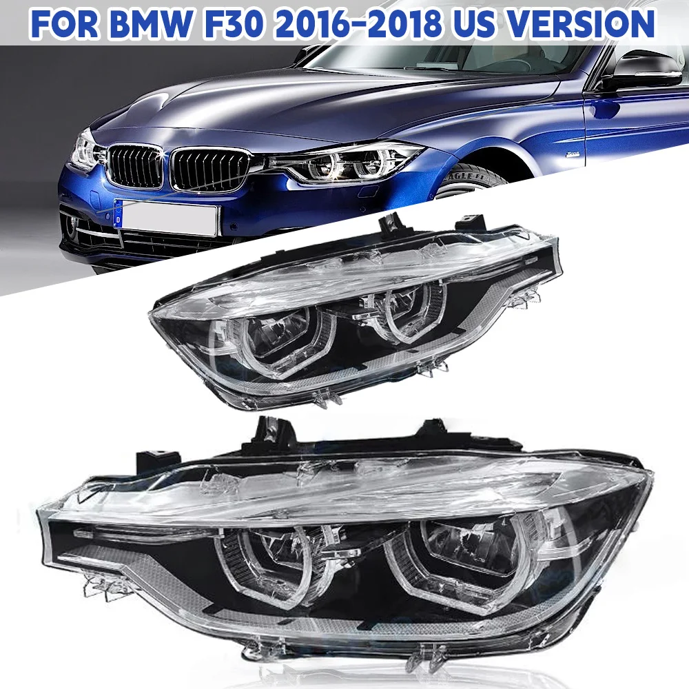 

Для фар Bmw F30 2016-2018 Full Led Us Version Фара в сборе 320I 340I 330I Led без Afs Дневные ходовые огни 1 пара