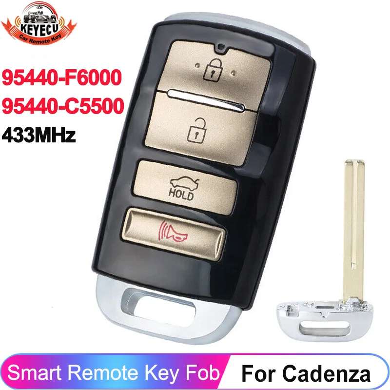 KEYECU OEM Smart Remote For KIA Cadenza 2017 2018 2019 95440-F6000 95440-C5500 TQ8-FOB-4F10 Keyless Entry Fob Key 433MHz