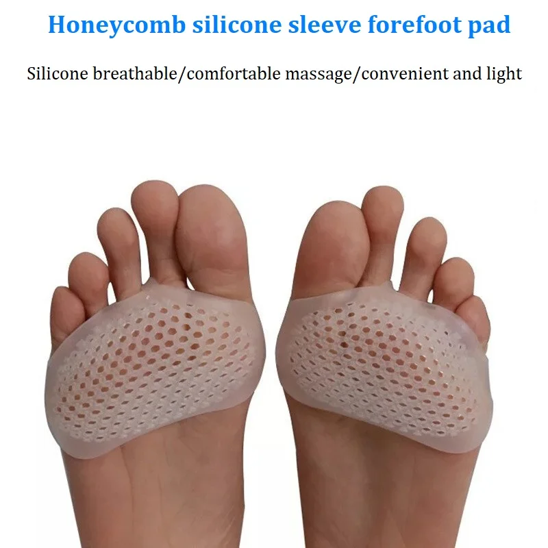 Silicone Honeycomb Forefoot Insoles Breathable Health Care Shoe Insole Massage Shoe Insert High Heel Shoes Pad Gel Insoles