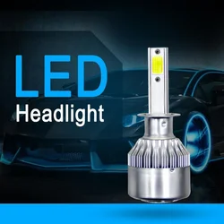 1pc C6 H1 H3 H4 H7 LED Bulb Car Headlight H11 H13 9004 9005 9006 6000K 36W 12V 24V Lamps Auto Headlamps Fog Lights Universal