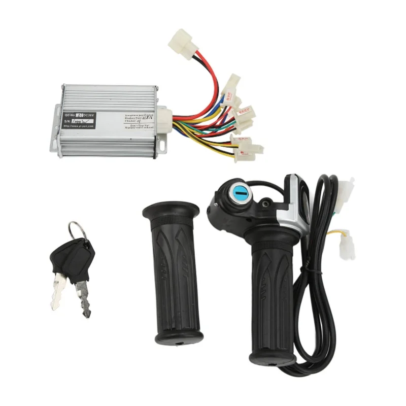 

36V 1000W Motor Brushed Speed Controller With Locking Battery Display Throttle Twist Grip For Mini Bike