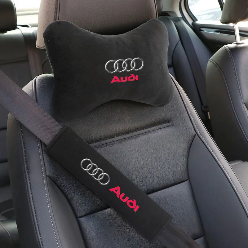 

Car Seat Belt Cover Auto Pillow Shoulder Strap Pad Headrest for Audi A3 A4 A6 A5 Q5 B7 B6 B9 Sline S3 S4 S5 S6 Quattro RS Q3 Q7