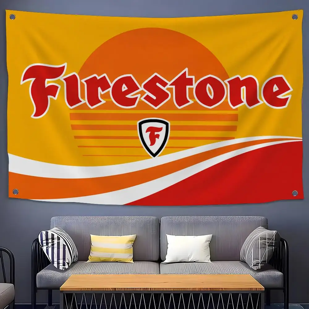 Tire Firestones Flags Flags for Room, Bedroom, Home, Outdoor, Wall Hanging, Concert Print, Art Banner