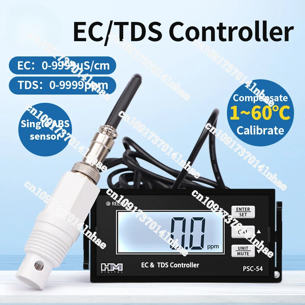 HM Digital PSC-54 EC&TDS Controller Backlight LCD Display on-line for Aquaculture Sewage