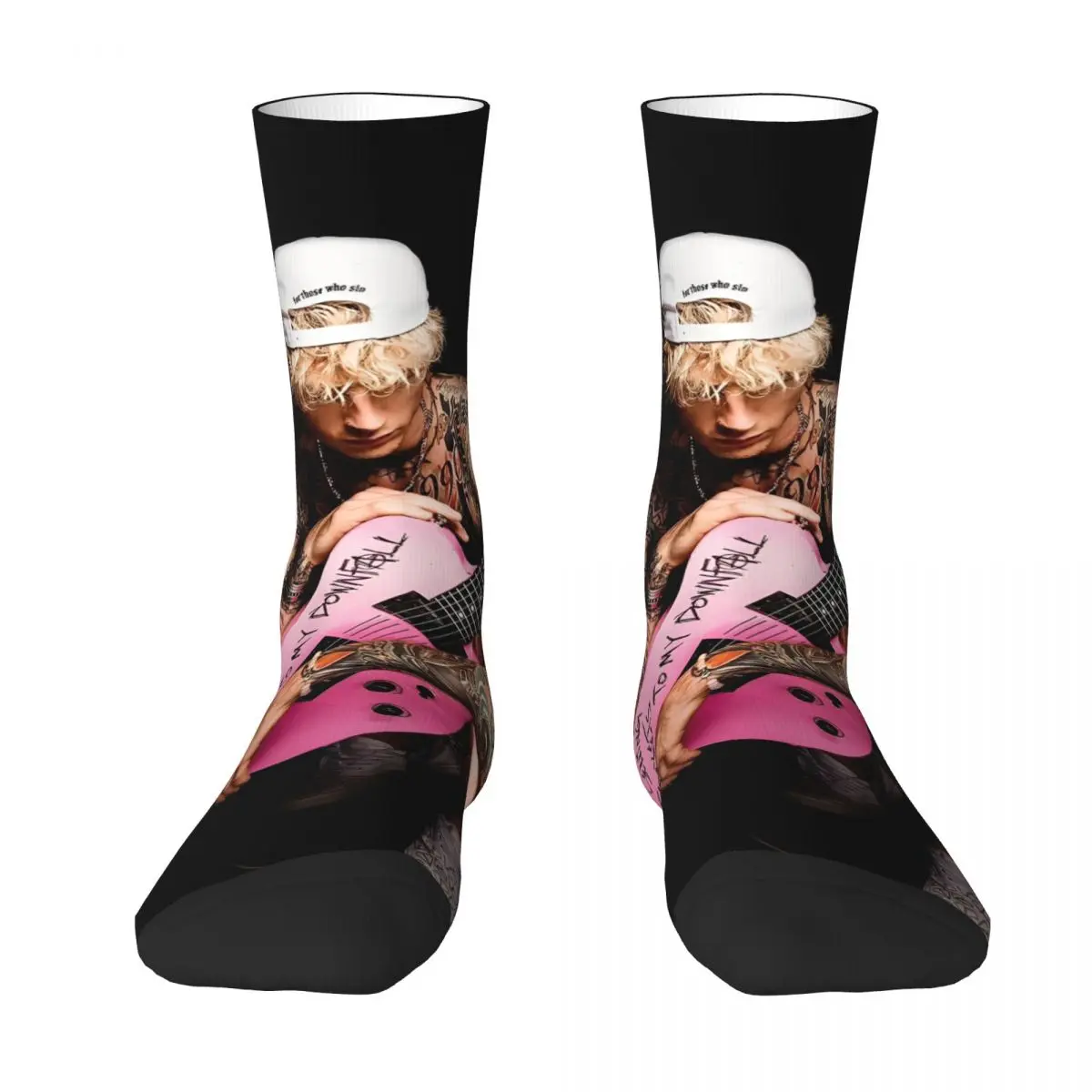 MGK Machine Gun Kelly Rapper Socks Autumn Stockings Funny Unisex Men Breathable Socks Pattern Skateboard Non Skid Socks