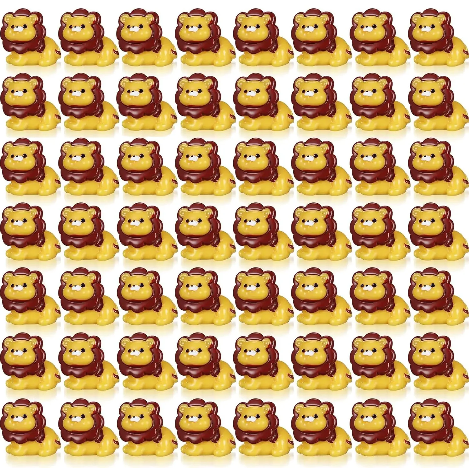 Mini figuras de León en miniatura de resina, adorables accesorios de jardín a granel para microadornos paisajísticos