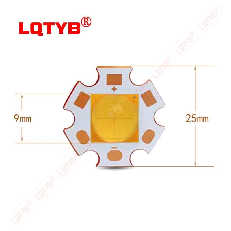 XHP90 high-power white high-brightness LED lamp ball 36w flashlight refitted welding 20mm/25mm copper substrate