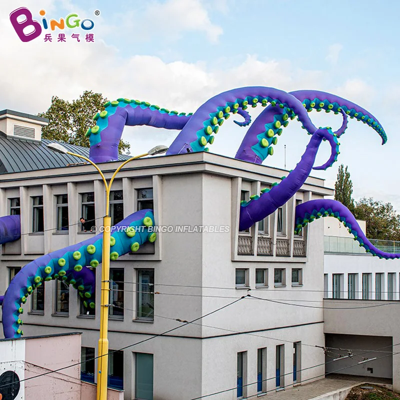 Inflatable Octopus Tentacle 3-5 Meters High Squid Tube Tentacles Ocean Toy Building Decorative Prop