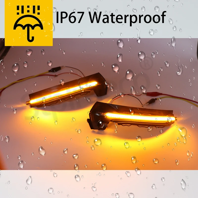 For Audi A3 8V S3 RS3 LED Dynamic Turn Signal Light Flashing Water Side Mirror Indicator Blinker 2013 2014 2015 2016 2017 2018 view 5