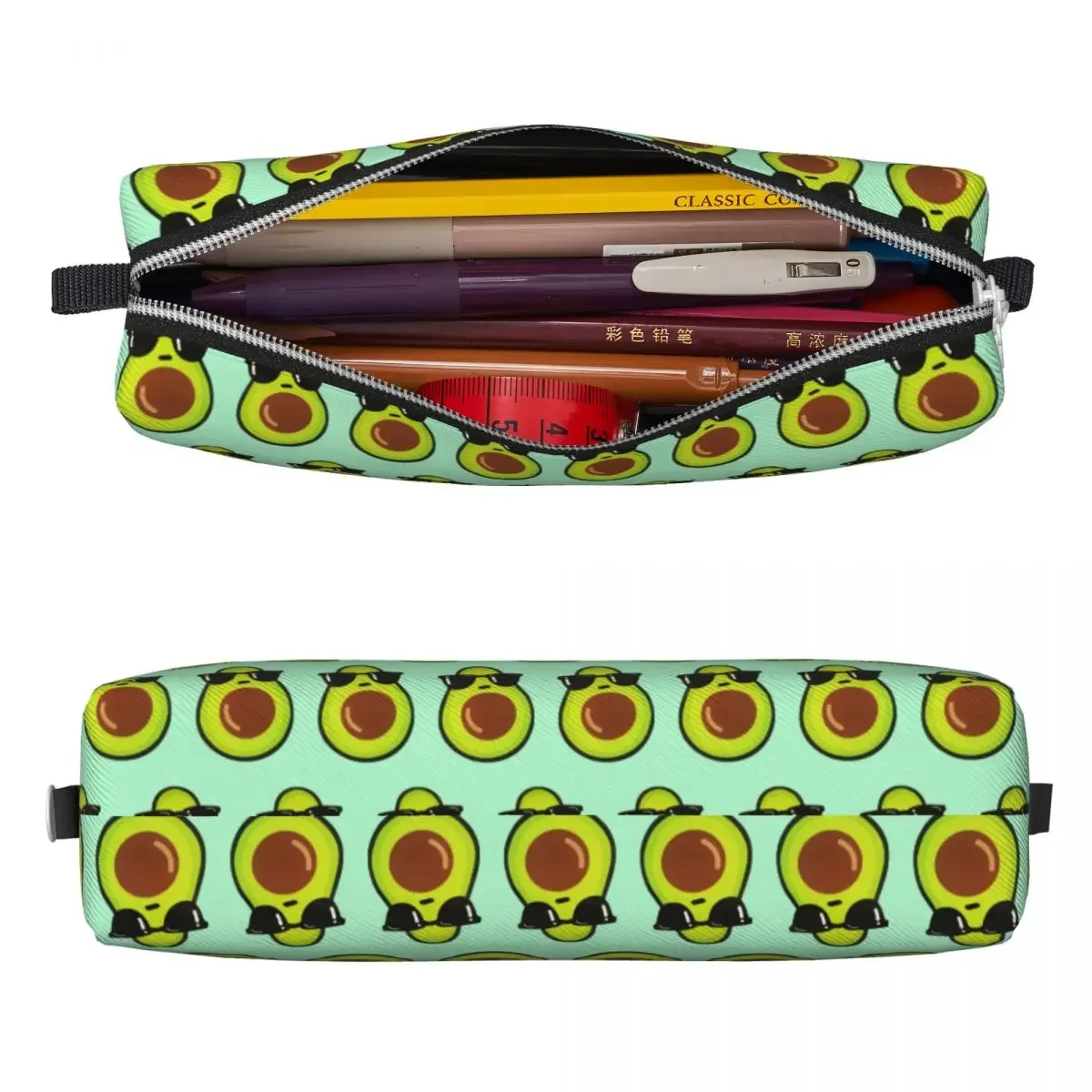 Cool Avocado Fruit Pencil Case Creative Pen Holder Bag Girl Boy Large Storage materiale scolastico regali Pencilcases