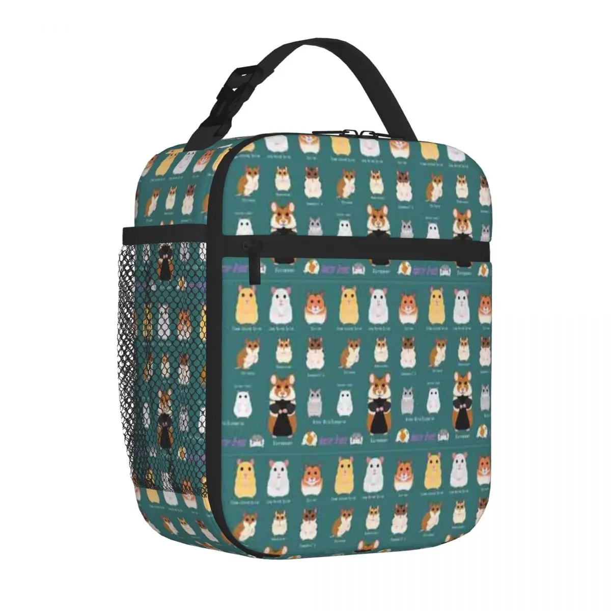 Bestselling Hamster Breeds Syrian Hamster Plain Design Lunch Bag Downtown Work Lunch Tote