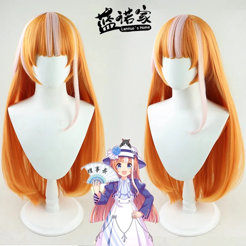 

Аниме Uma Musume Pretty Derby Akikawa Yayoi, парик для косплея, реквизит для Хэллоуина, синтетические волосы, термостойкое волокно + шапочка для парика