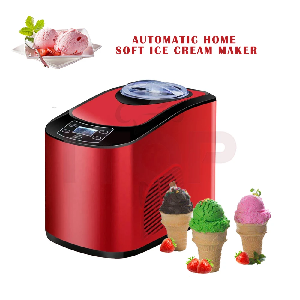 Small Mini Automatic DIY Yogurt Child Milkshake Maker Touch Panel Soft + Hard Ice Cream Machine