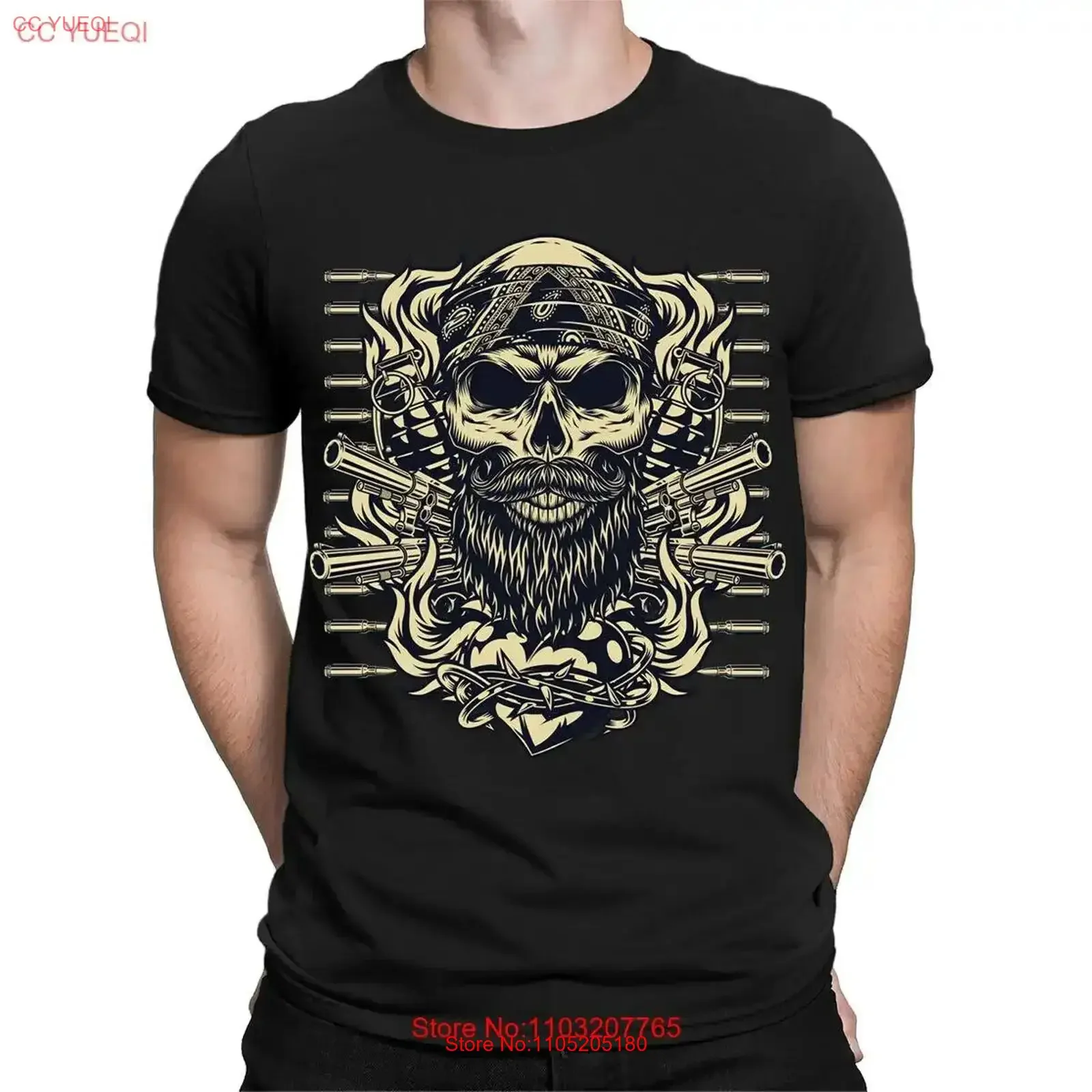 

Skull Rocker Bikers T Shirt For Men Funny Motorcycle Biker vintage Washed homme Breathable graphic Casual Stylish fashion