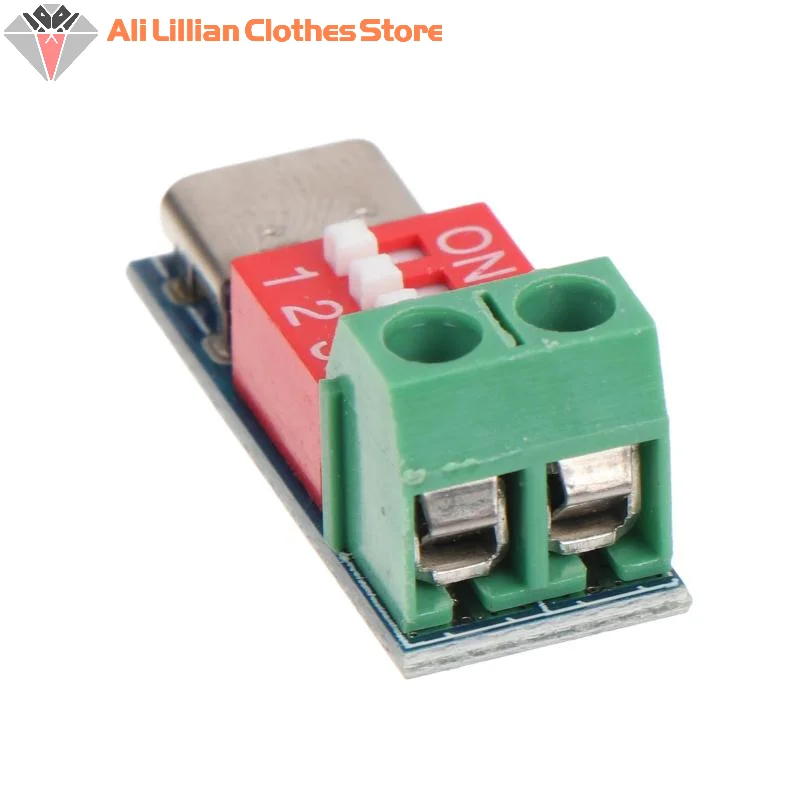 PD Trigger Module Type-C 5V-20V Adjustable DIP Switch Board USB Charger Electronics Testing DIY Repair Tool Module