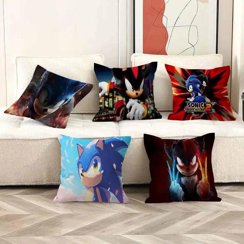 Classic Game S-SonicS 45*45cm Cushion Cover Pillow Cover Decor Pillowcase Home Pillowcase for Couch Pillow - view 4