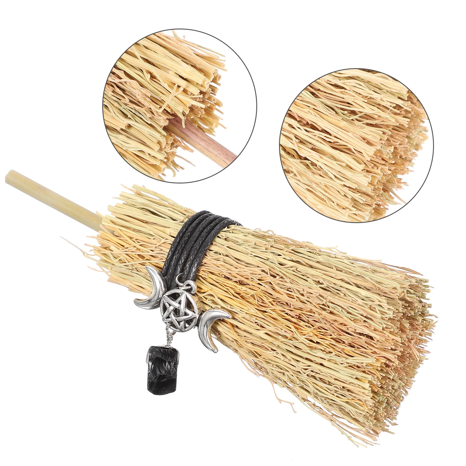 

Mini Broom Halloween Witch Costume Prop Small Wood Decor Party Supplies Festival Hanging Photo Novelty Broomstick Home Goods