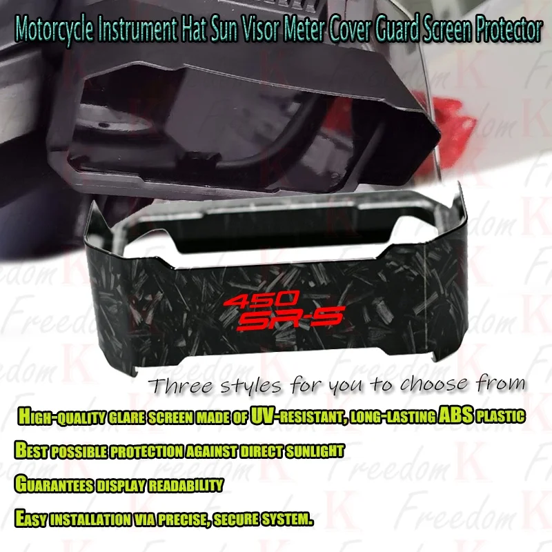 For 450SR‑R 2024‑2025 Motorcycle Instrument Dashboard Sun Visor Cover Sunshade Screen Anti‑Glare Modified Protective Accessory