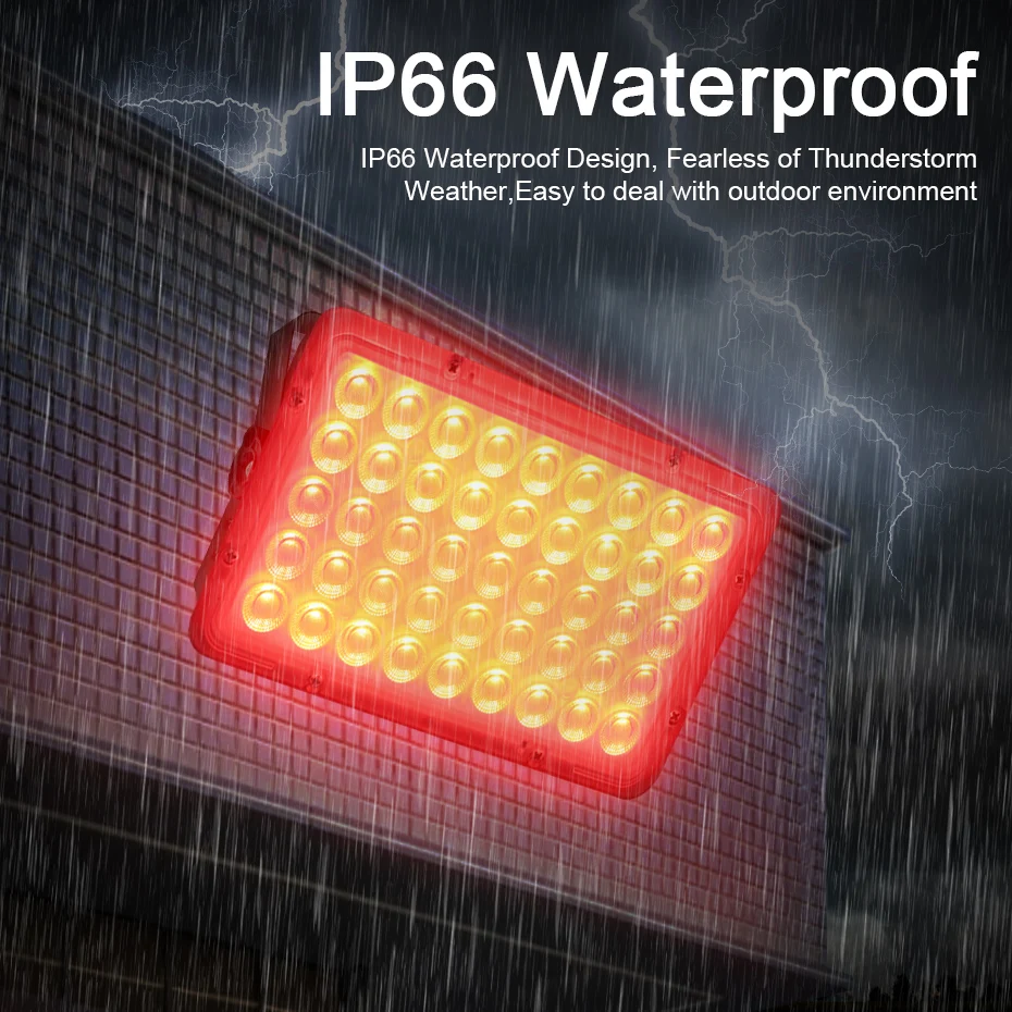 200W 100W 50W Led Flood Light RGB 220V Waterproof IP66 Outdoor Floodlight Spotlight LED Reflector Street Lamp Wall Flood Light
