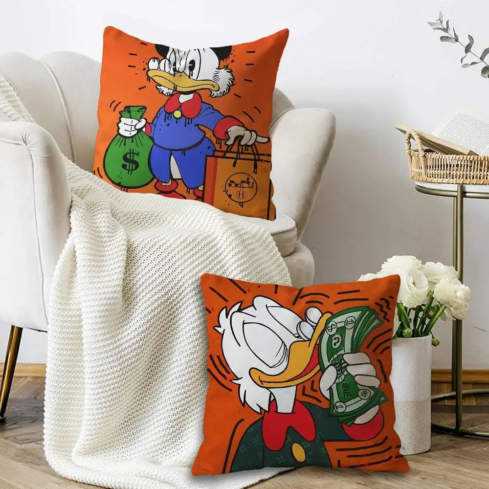 Uncle Scrooge McDuck Pillow Cover Design cushion Cover decor Holiday Decorati