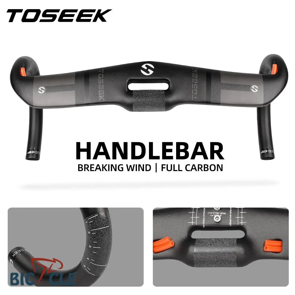 

TOSEEK Road Bike Full Carbon Handlebar Ultralight UD Matte Road Bend Handlebar 31.8x400/420/440mm Bike Parts Bicycle Accessories