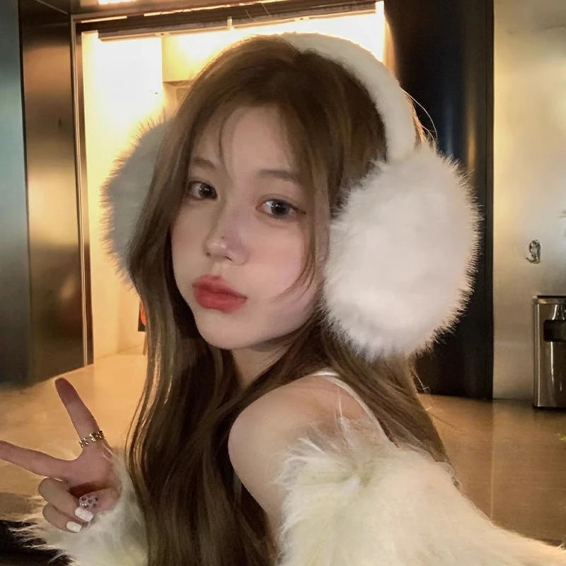 Inverno Volpe Paraorecchie Peluche Paraorecchie Donne Inverno Caldo Paraorecchie Unisex Portatile Orecchio Cuffia Esterna Antigelo Earcover 1PC