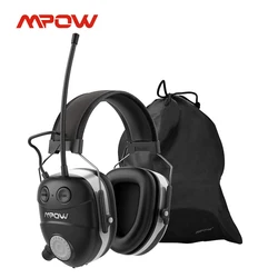 Mpow Bluetooth Noise Reduction Ear Muffs with Microphone AM/FM Radio Ear Hearing Protection NRR 29dB/ SNR 32dB Noise Reduction