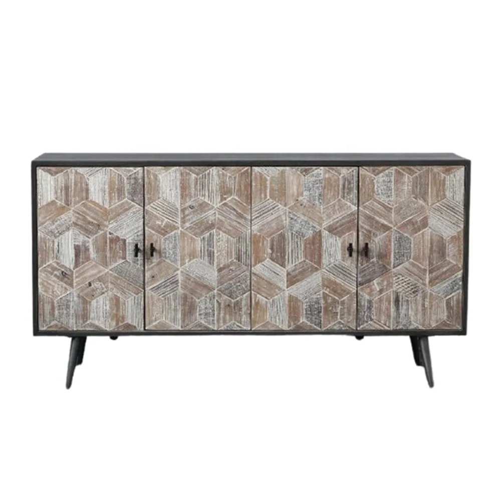 Wooden Cabinet Durable Sideboard Cabinet Decorative Cupboard for Living Room