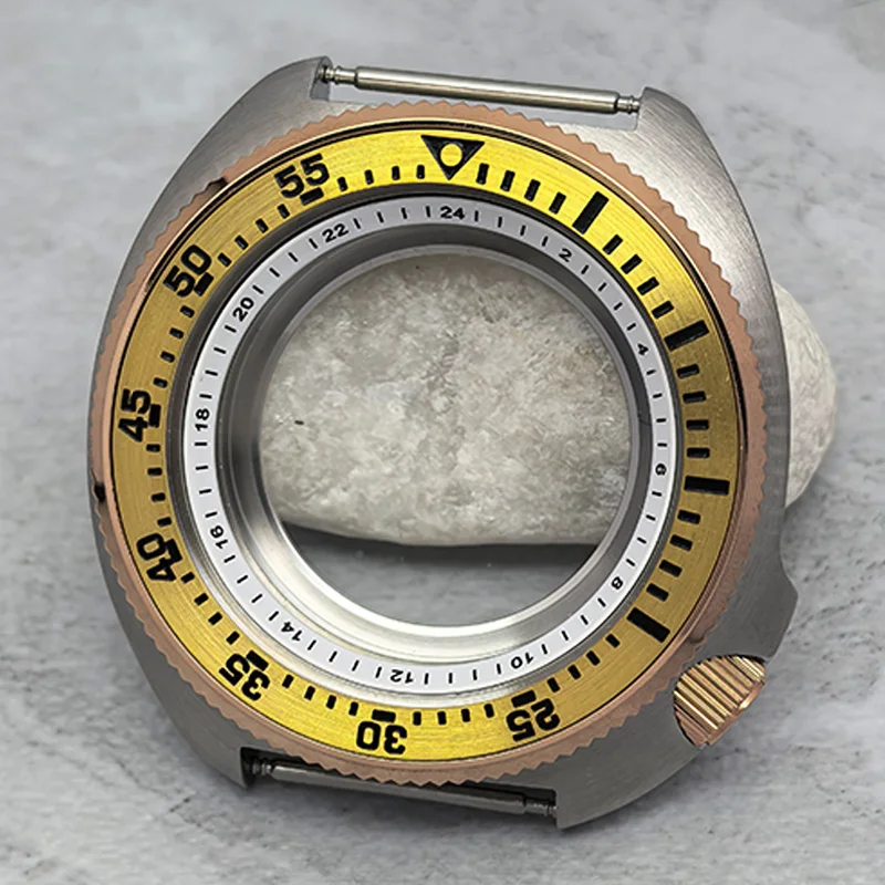 44MM NH35 Case 6105 6309 Turtle Abalone Case Fits NH36 NH35 4R 7S Movement 28.5MM Dial Modification Sapphire Glass NH35 Case