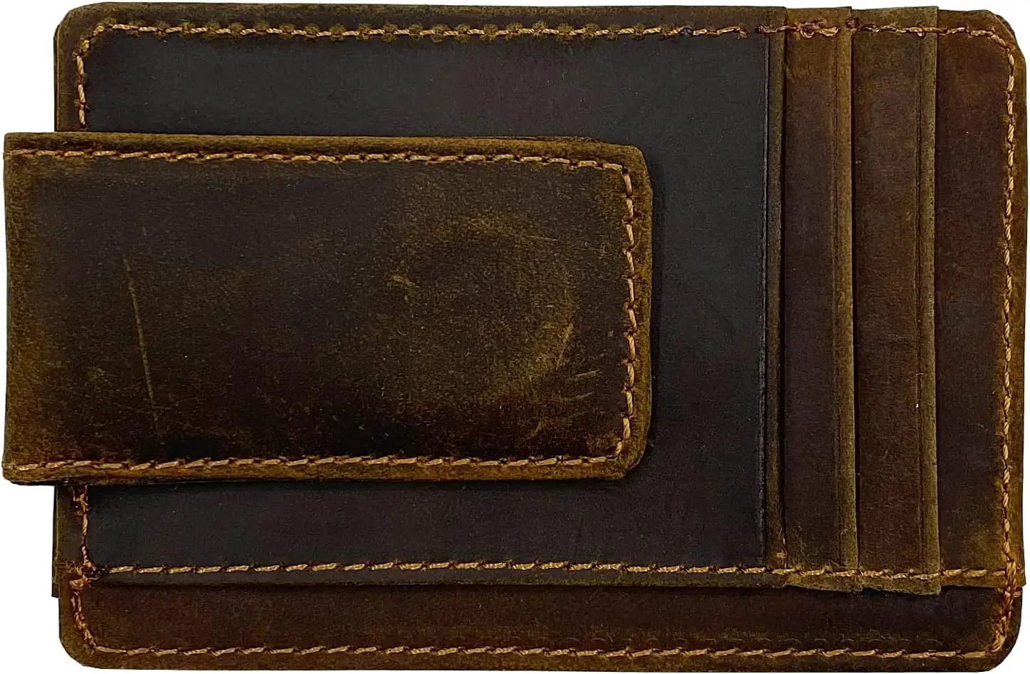 

Тонкий кожаный кошелек для мужчин с RFID-защитой, минималистичный дизайн