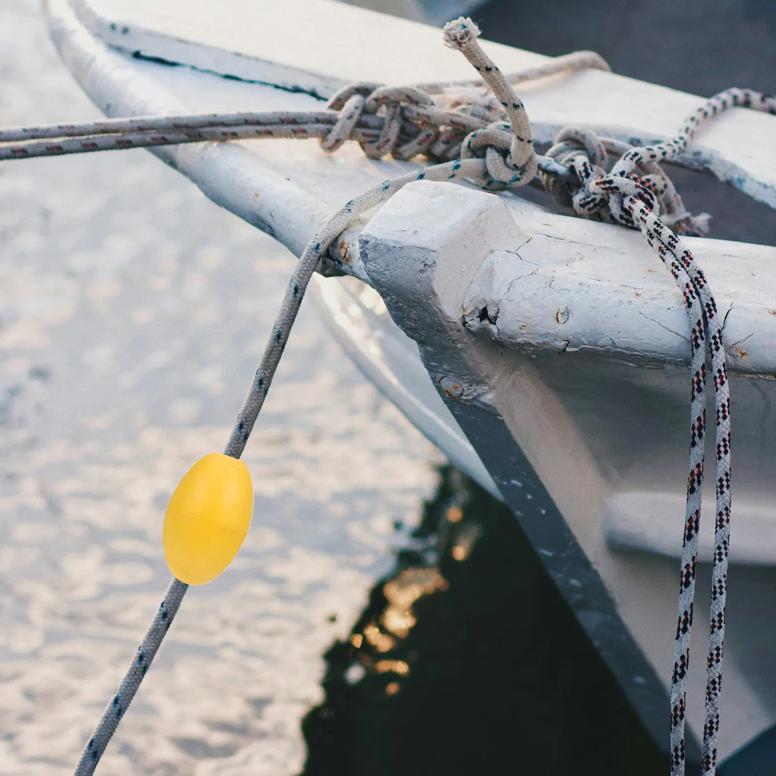 Boat Anchor Buoy Set Oval Water Float for Kayak Yacht Fishing Marine Use Highly Visible Bright Yellow Red Portable Rope Float