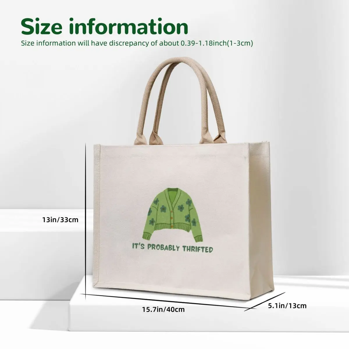 IT'S PROBABLY THRIFTED Tote Bag tote bag canvas tote bag ecological bags