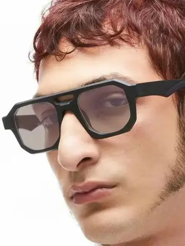 Vintag Square Sunglasses For Women Men Olive Green Frame Pilot Double Bridge Retro Simply Shades UV400 Eyeglasses Wholesale