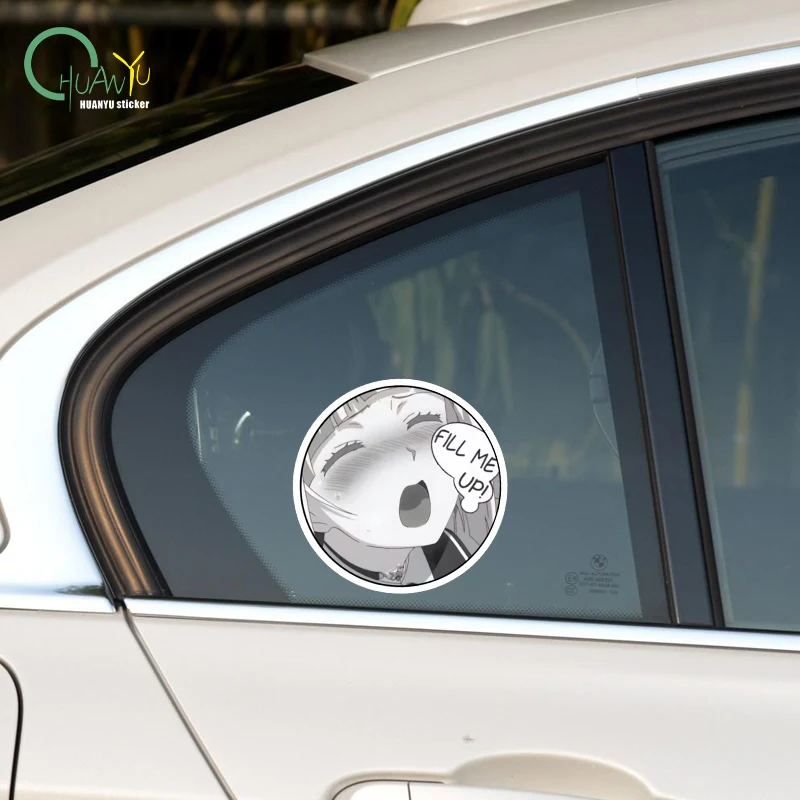 傷のつきにくい車のステッカー,ビニールステッカー,防水,かわいいアニメ,車のスタイリング,私をいっぱいにする,ゼロ2,15cm x 15cm