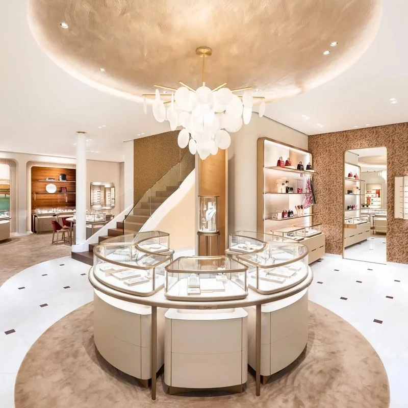 custom.Luxury Modern Glass Table Jewelry Showcase High Quality Design