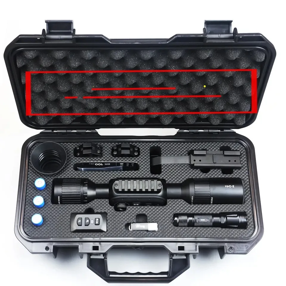 4k 3-24X Digital Day/night Combo Scope Night Vision Scope Optic Black 1 Piece Blue Aluminium Alloy Hunting Sports Top High Td50l