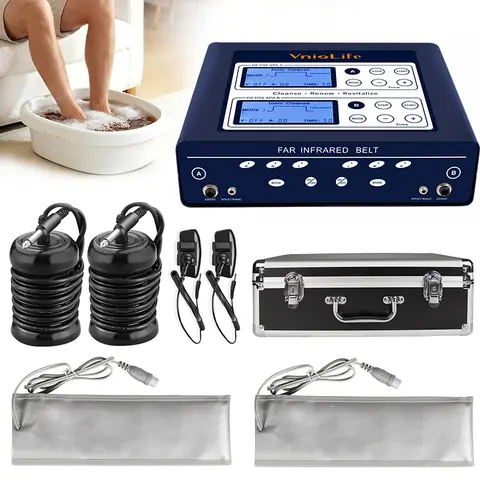 Hot Sell Professional Ionic Daul Foot Detox Machine  Cleanse Detoxification Foot Bath Spa Machine
