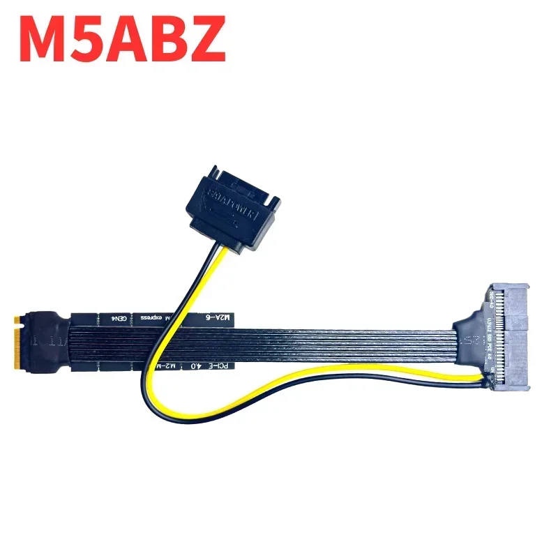 Silver-Plated M.2 NVME to U.2 U.3 Solid State Drive SSD Adapter Cable PCI-E 4.0 GEN4 High Speed M2 2242 2280 to U2 U3 Riser Card